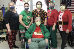 Some-of-the-Therapy-girls...Heather-E-Vanessa-S-Amy-C-Emily-P-and-Alicia-M.-with-resident-Marlene