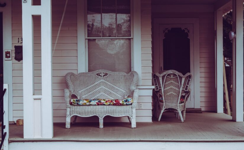 I like sitting on the porch and talking to my friends.