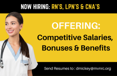 Now Hiring: RNs, LPNs, and CNAs