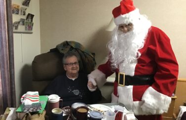 Santa Visits Residents at MVN&RC
